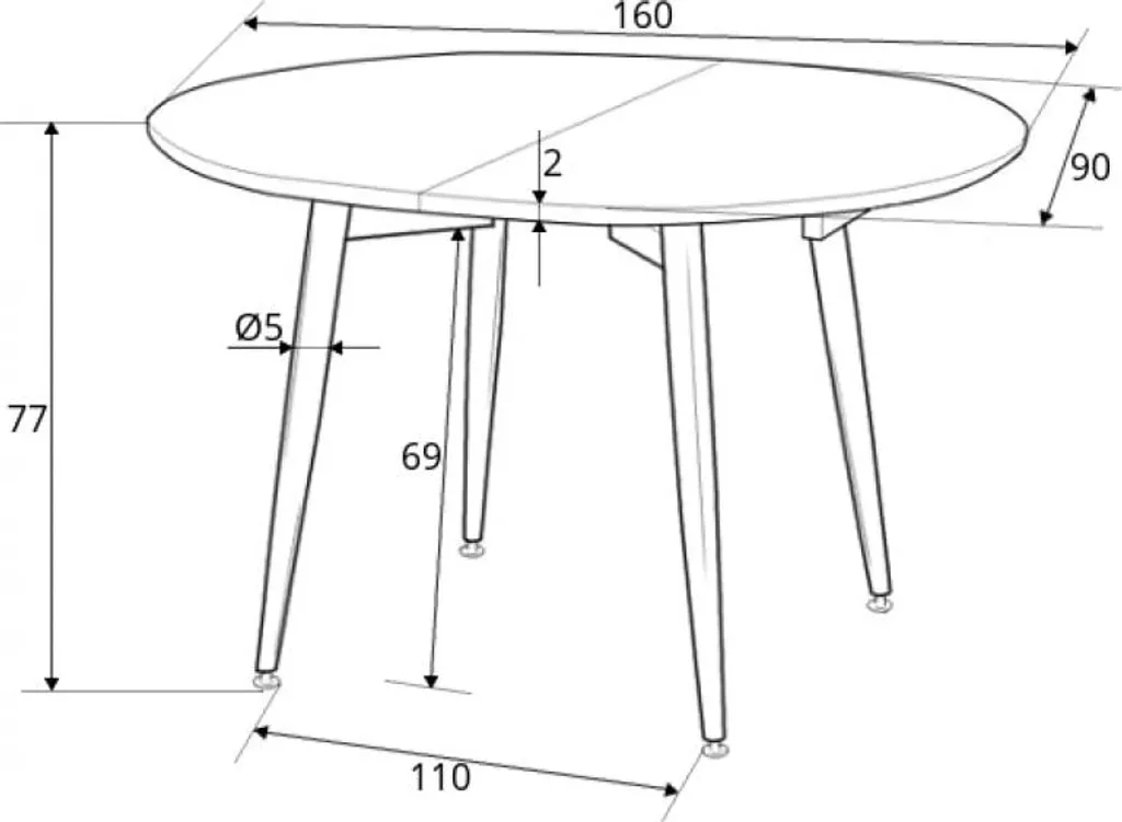 Table d'appoint pliante Caliber grise multi-usage pour intérieur et jardin - 10