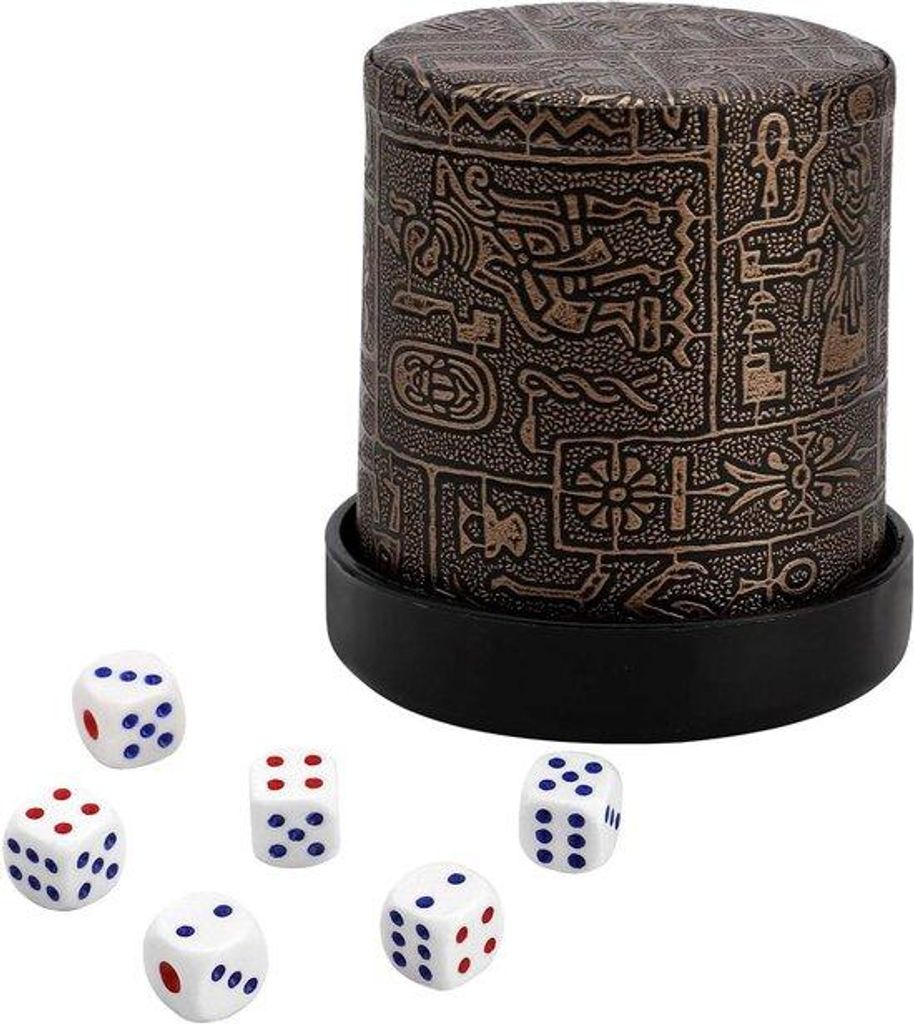 Luxus-Leder-Becher 9 cm - Echt-Leder-Doppelkopf-Set - Mittelalterliche Becher (Dunkelbraun)
