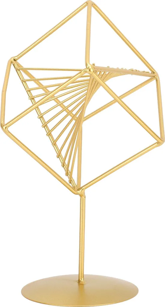 Objet de Décoration Design Géométrique Or - Statue de Table en Métal