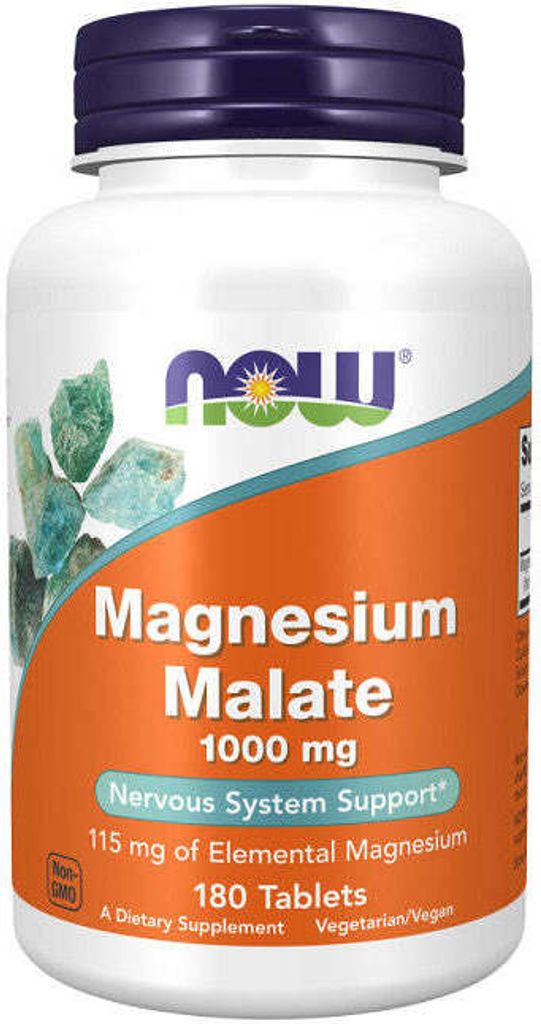 Magnesium Malat 1000 mg 180 Tabletten Now Foods Produktbild 