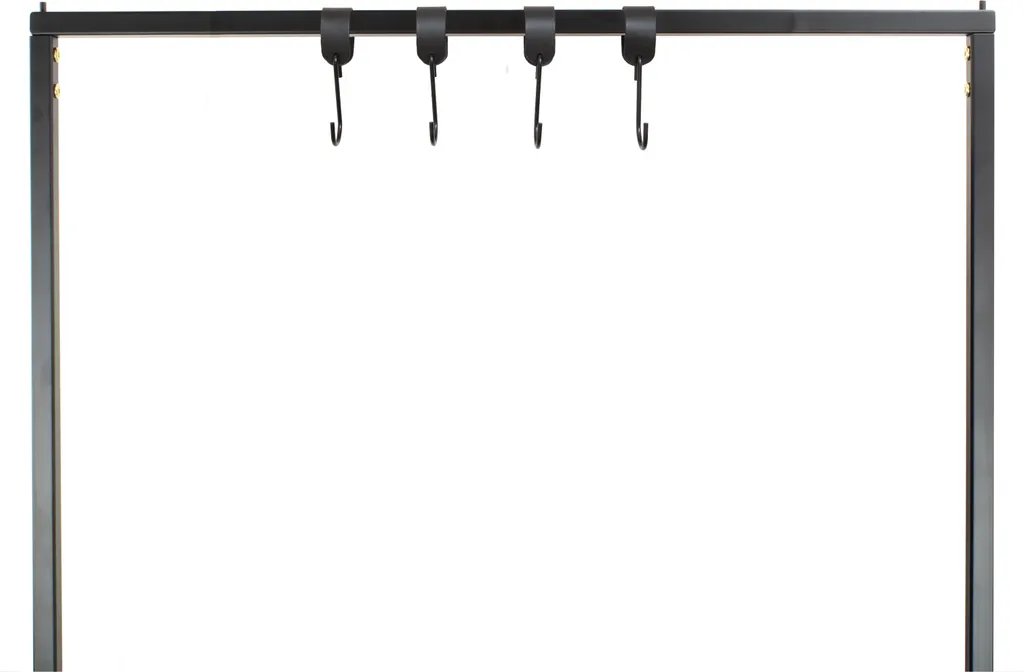 Metallbude Set 3 Ganci A S In Pelle E Acciaio, Nero, Design Moderno Minimalista, Per Appendere Cappotti E Borse