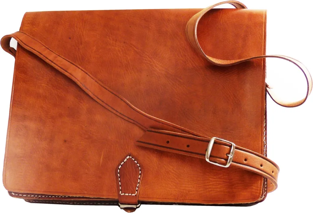 Borsa in Vera Pelle 'Simple' - Cartella a Tracolla Artigianale Italiana