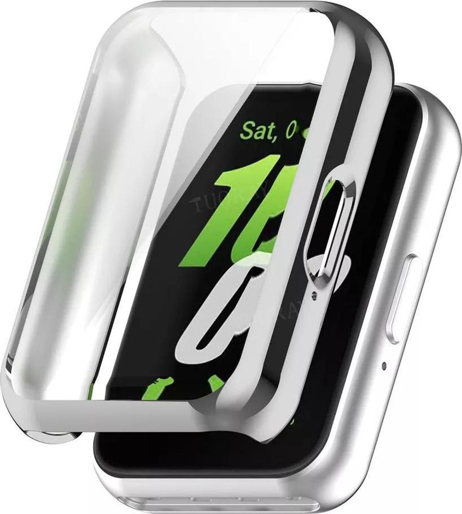 Strap-it Schockabsorbierende TPU-Weichhülle - passend für Samsung Galaxy Fit 3 (silber)