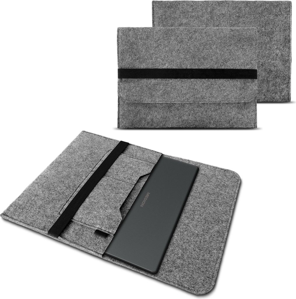 Sleeve Hülle Medion Akoya S17402 Notebook Tasche Filz Cover Etui 17,3 Zoll CaseFarbe:Grau
