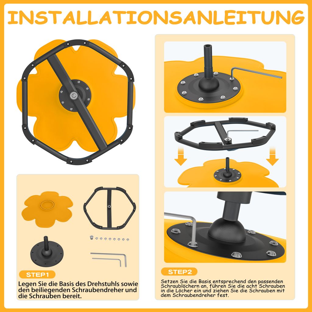 LZQ Sensory Toys dětská otočná židle, autismus, otočná Obrázek produktu 4