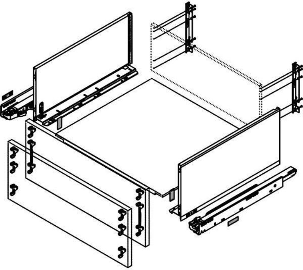 Blum Legrabox pure H F Schubladenschienen Set | 1 Paar, 40kg 400mm | Tip On Vollauszug, seidenweiß Set