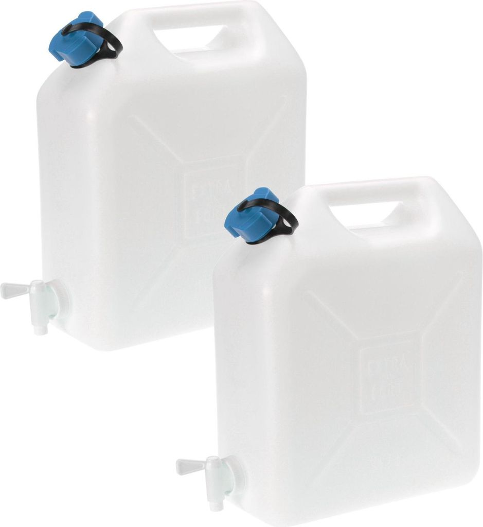 Wasserkanister 2x 10 Liter Auslaufhahn Camping Wasserbehälter