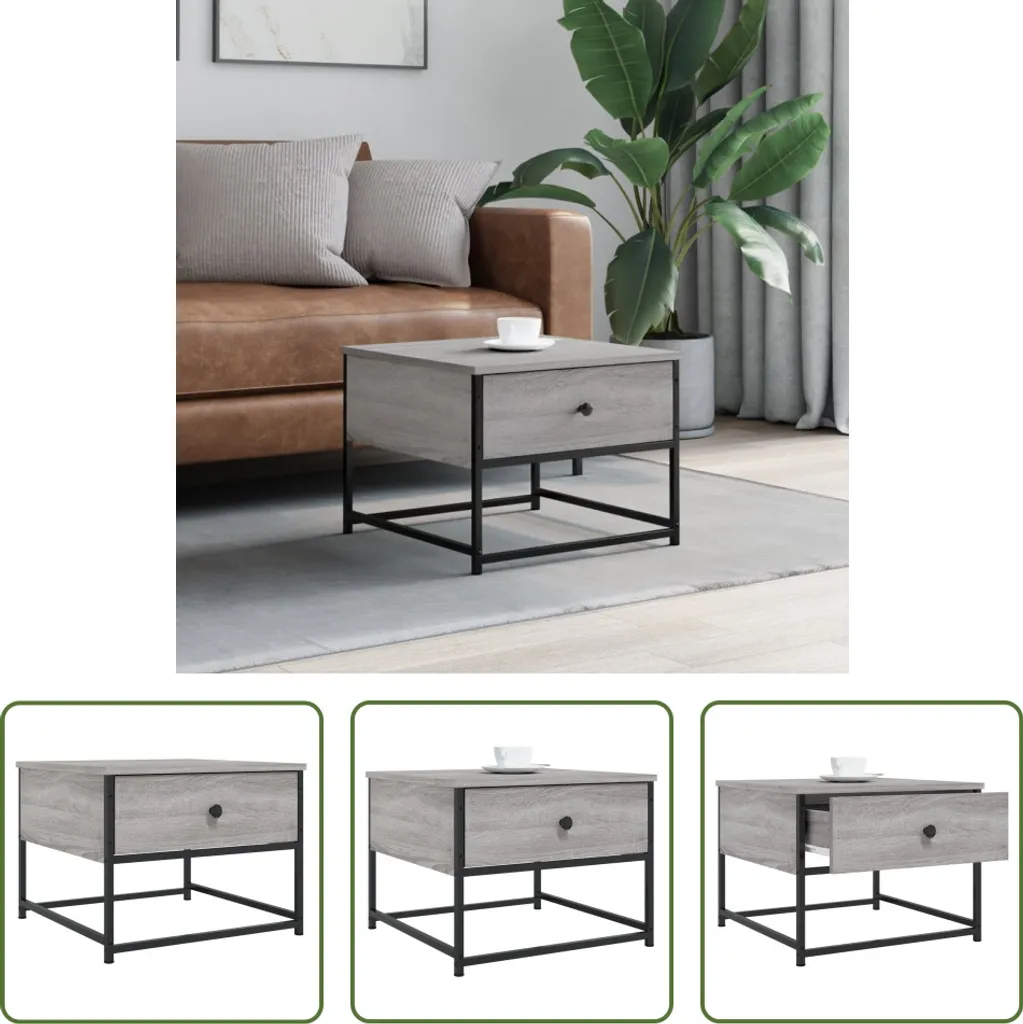 Offerta Tavolino Salotto 51x51 cm Grigio Sonoma - Qualità Top