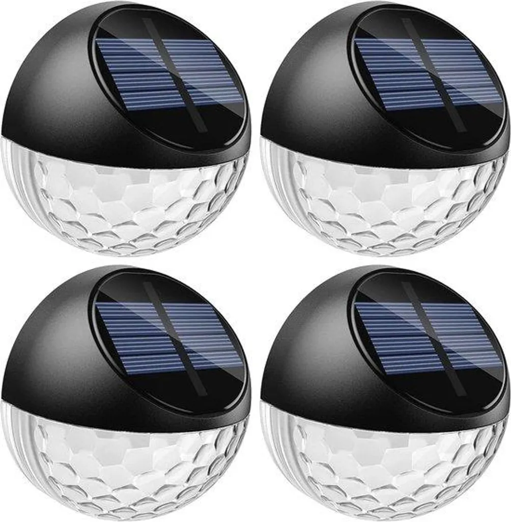 Bornes solaires de jardin étanches IP65 éclairage blanc chaud x4