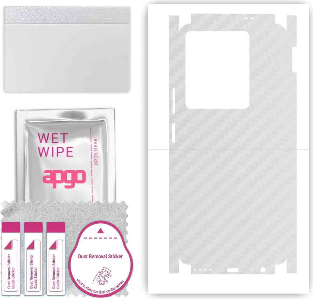 apgo Rückseite + Seiten Schutzfolie, Skin, kompatibel mit Infinix Note 30 5G, Hinten Displayschutzfolie aus Vinylfolie, kratzfest, einfache Montag...