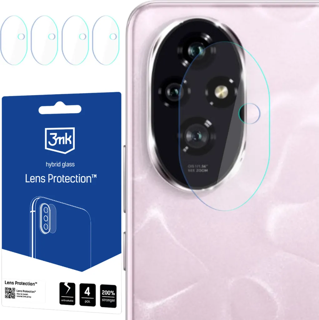 Honor 200 Protezione Lente 3mk: Vetro Ibrido per Fotocamera 9H