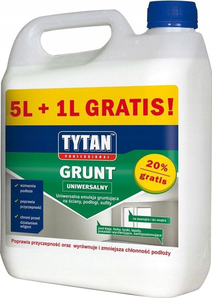 Titan Universal Grundierung Professional für die Grundierung von Wänden XXL 6L