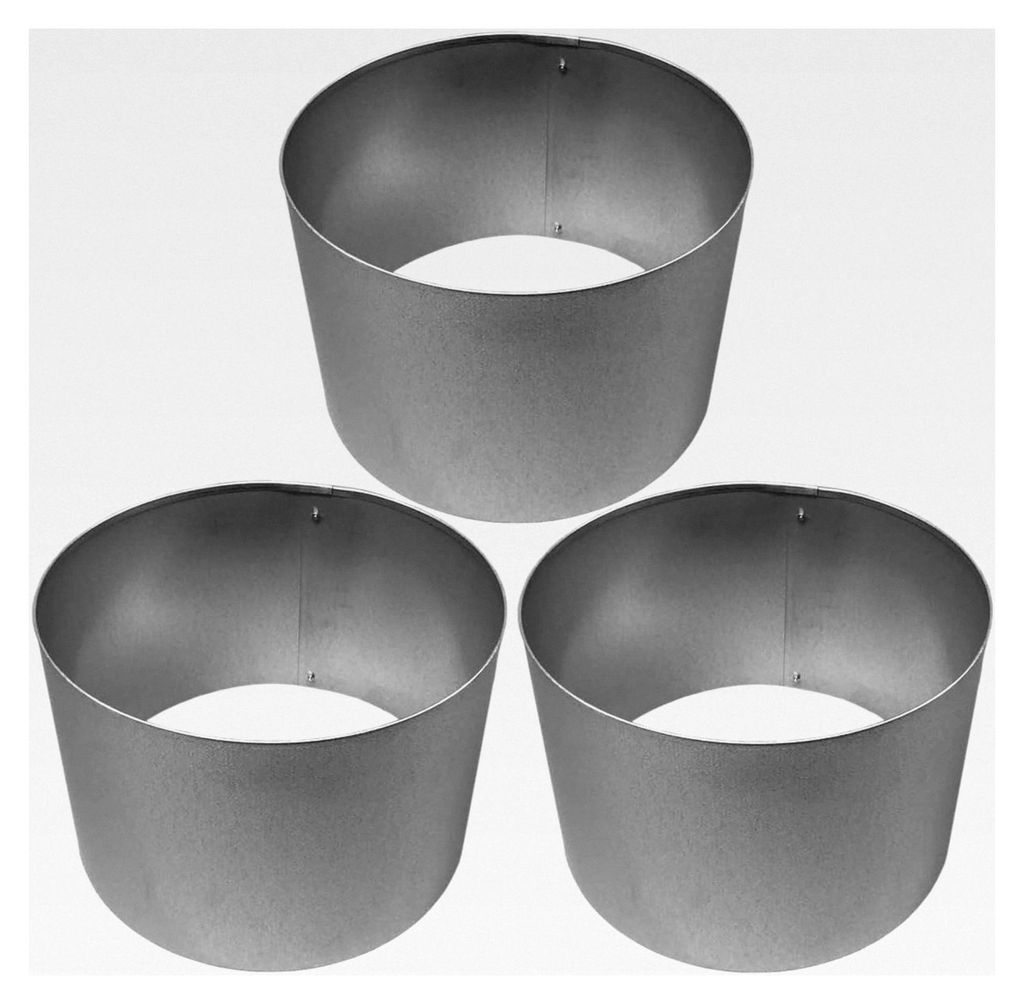 Rasenkanten Baumring aus Metall, Durchmesser 37 cm, Höhe 25 cm - 3er Set