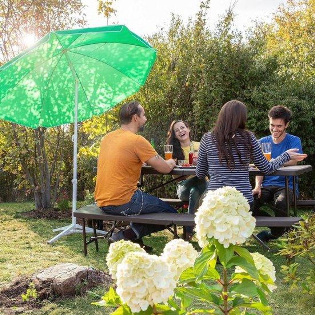 180cm Polyester-Schirm mit 8 Rippen und Kippfunktion