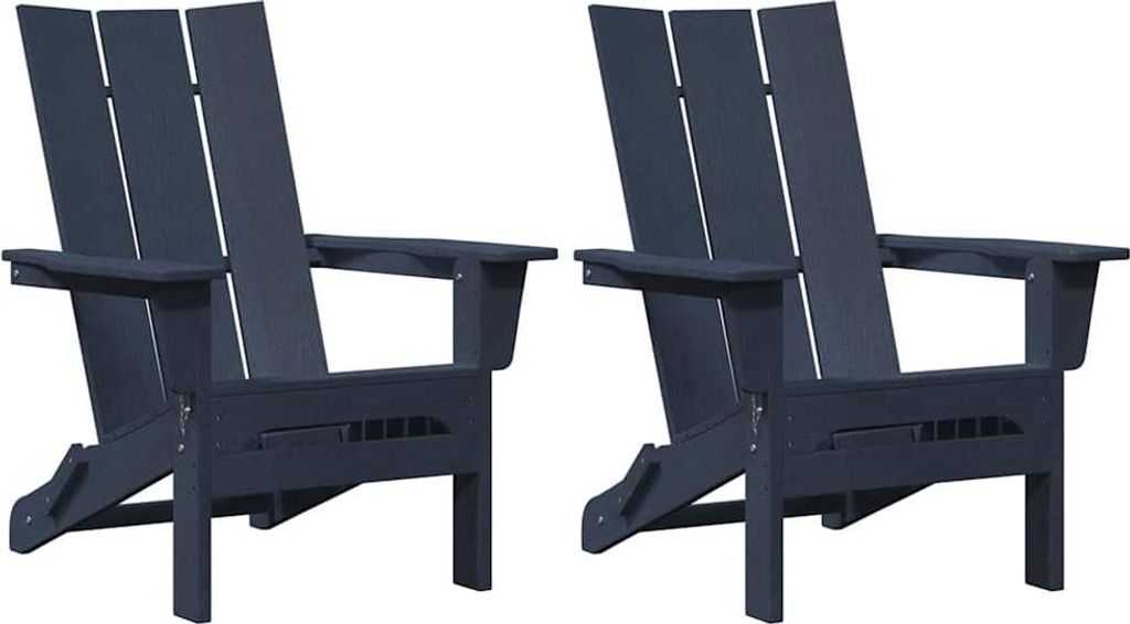 "im Sonderangebot"Stuhl Terrasse - Gartenstuhl 2er set - Balkonmöbel - Campingstuhl elegantes Design - Marineblau 80,5x74,5x92cm Polyethylen - 80,...