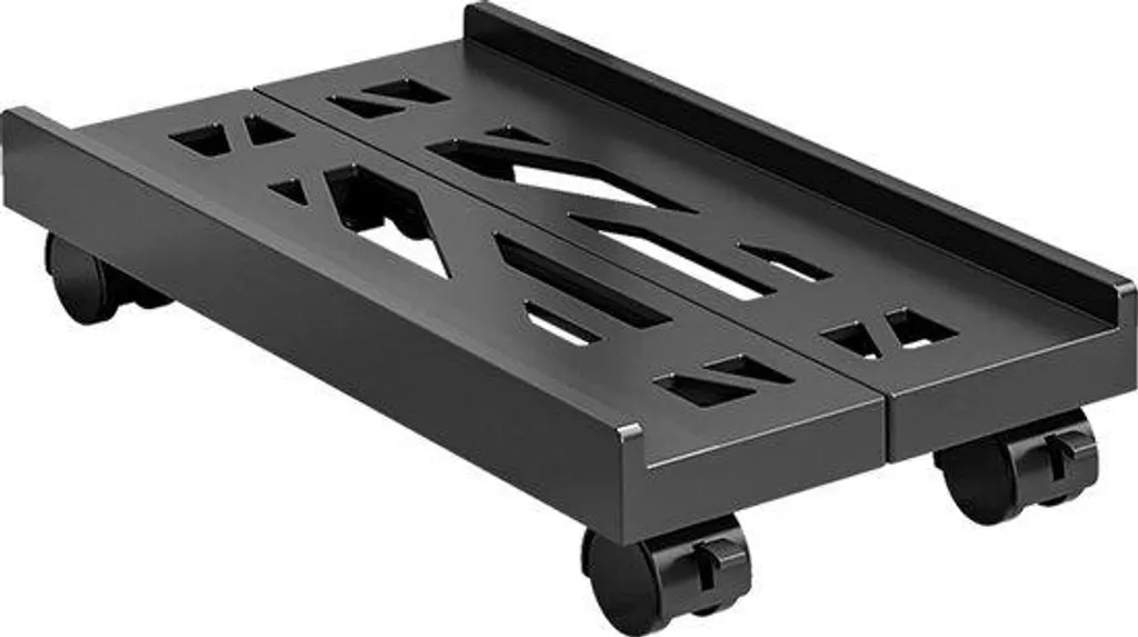 Support CPU universel noir avec roulettes pivotantes pour unité centrale