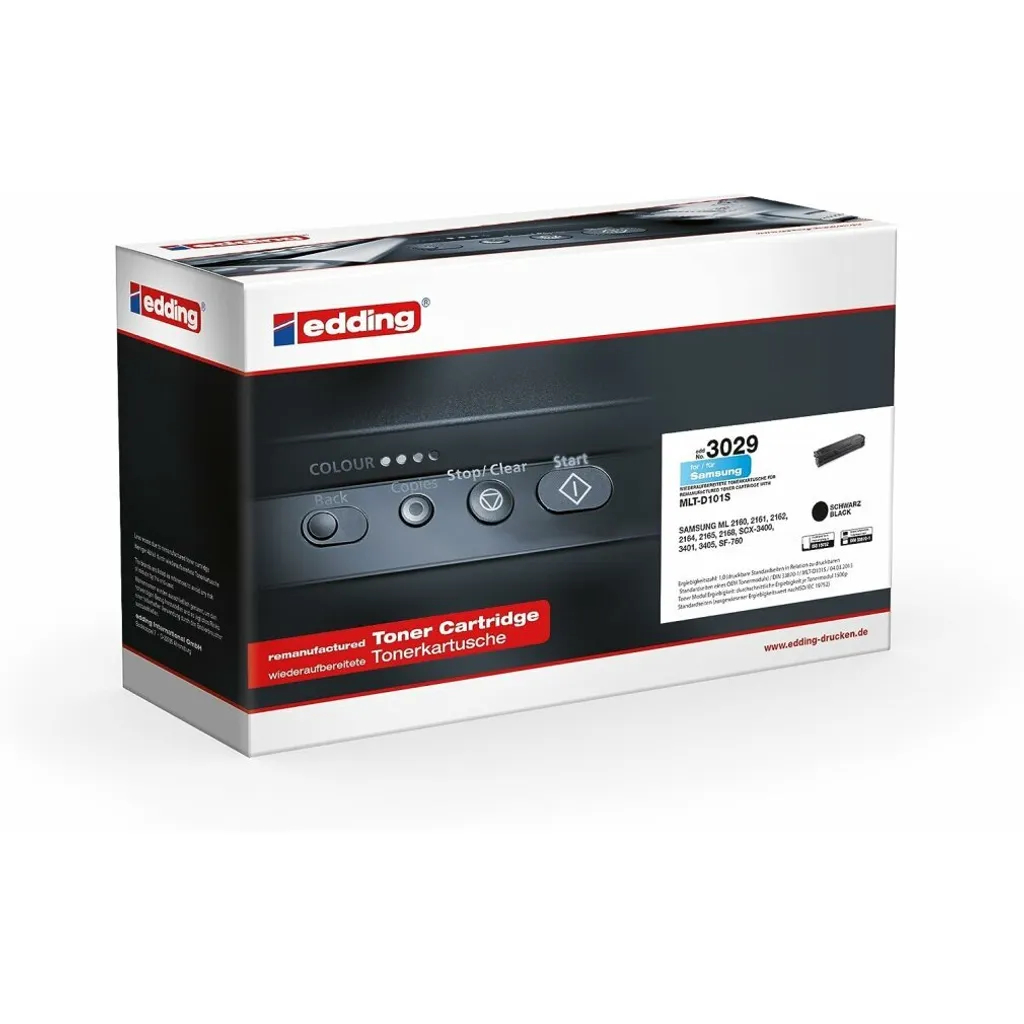 Toner noir edding EDD-3029 remplace Samsung MLT-D101S SU696A haute qualité