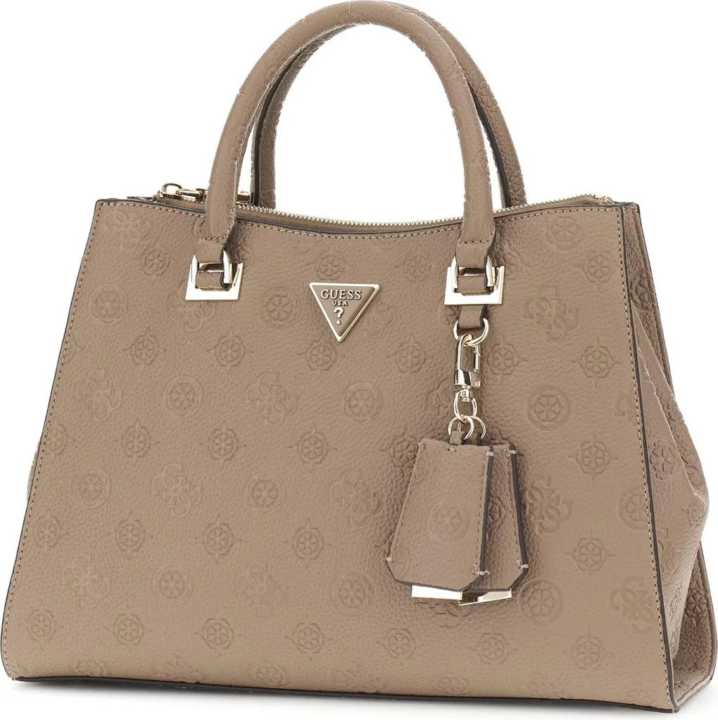 Sac Guess Cresidia II Society Brun Clair - Finition Texturée Premium