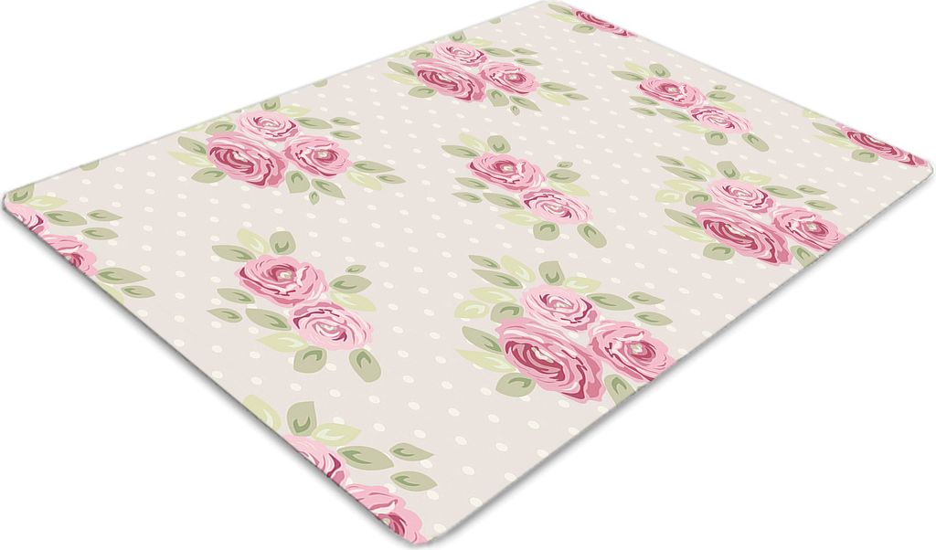 Stuhlunterlage Bürostuhlunterlage 120 cm x 90 cm Bodenmatte Bürostuhlunterlage - Englische Rosen