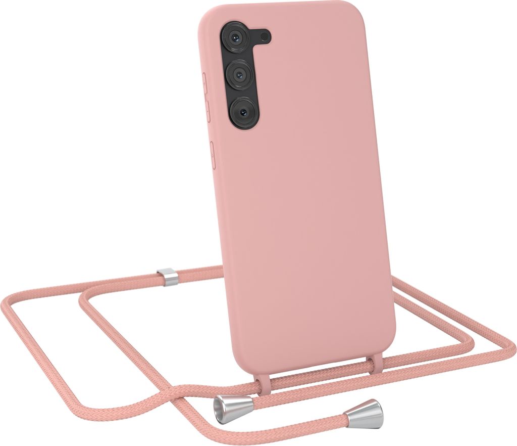 EAZY CASE Handykette kompatibel mit Samsung Galaxy S23 Plus Handyhülle zum Umhängen, Silikon Hülle mit Band, Schutzhülle mit Ersatzkordel, Styl...