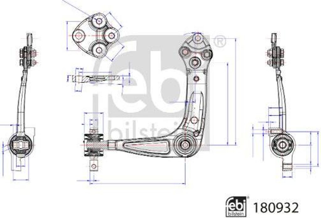 FEBI BILSTEIN 180932 Querlenker, Radaufhängung OE 1640790780 kompatibel mit 508