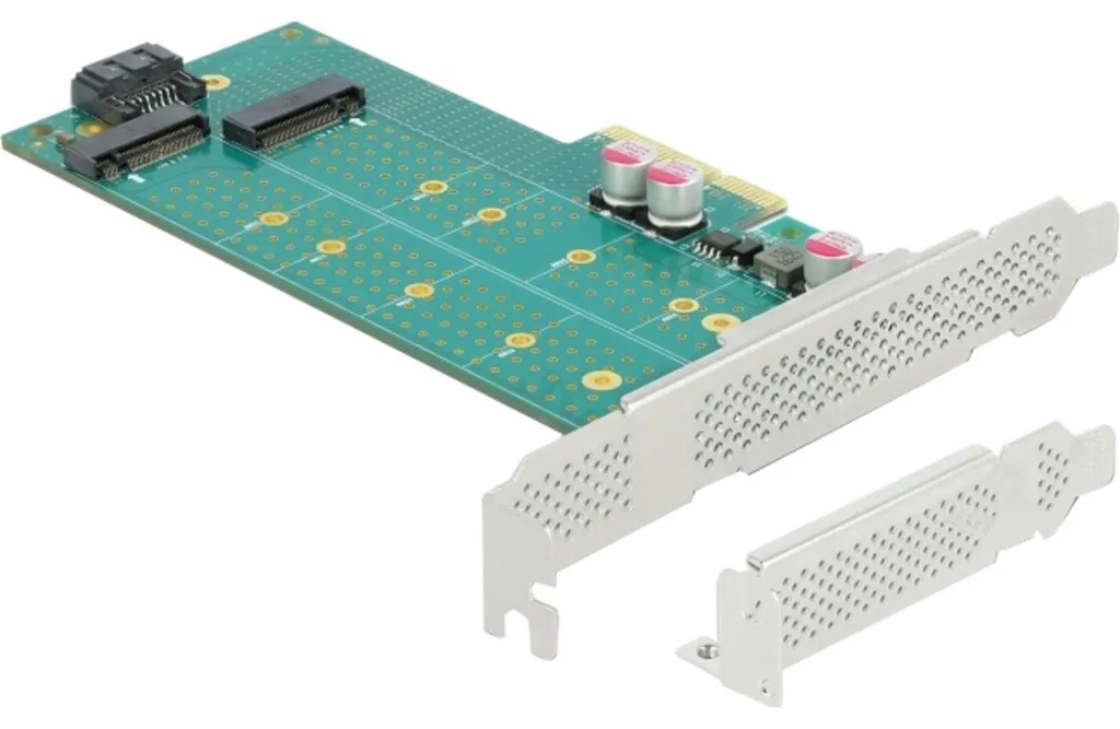 Extension Stockage PC : Carte PCIe x4 vers M.2 NVMe et SATA SSD Key B