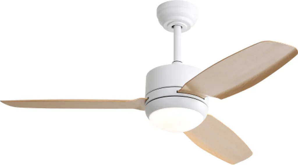 AIORBER Ventilateur de Plafond 46 Pouces Blanc et Bois avec LED 18W - 2