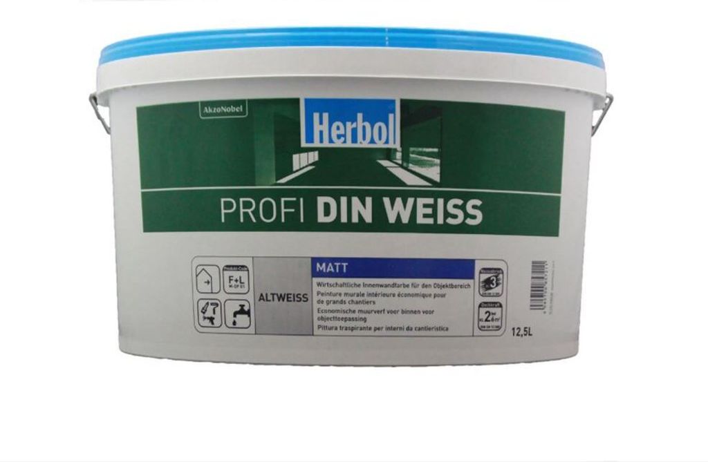 Herbol Profi DIN Weiss, 12,5 l Altweiß