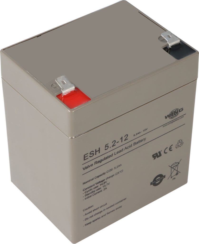 Wing ESH5.2-12 AGM Batterie au plomb 12 Volt 5,2 Ah Image du produit 