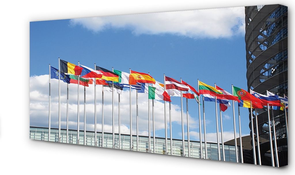 Leinwandbild 120x60 Wandkunst mehrere Fahnen