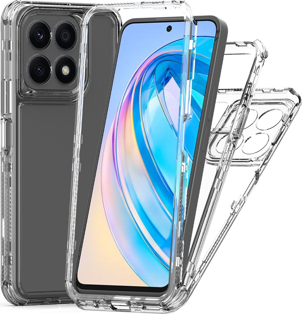 Transparente Handyhülle für Honor X8A Stoßfeste TPU und PC Hybrid Klar Hülle