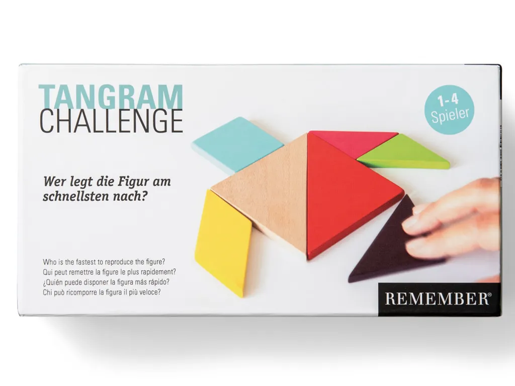 Jeu de patience Tangram classique : puzzle logique bois 7 pièces
