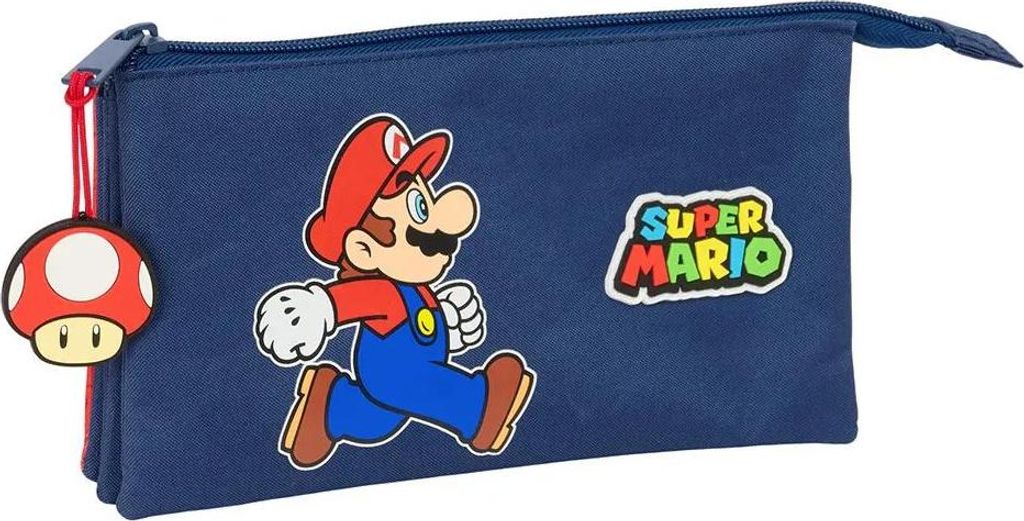 Safta Triple Super Mario Trick Mäppchen Blau Mann Blau One Size