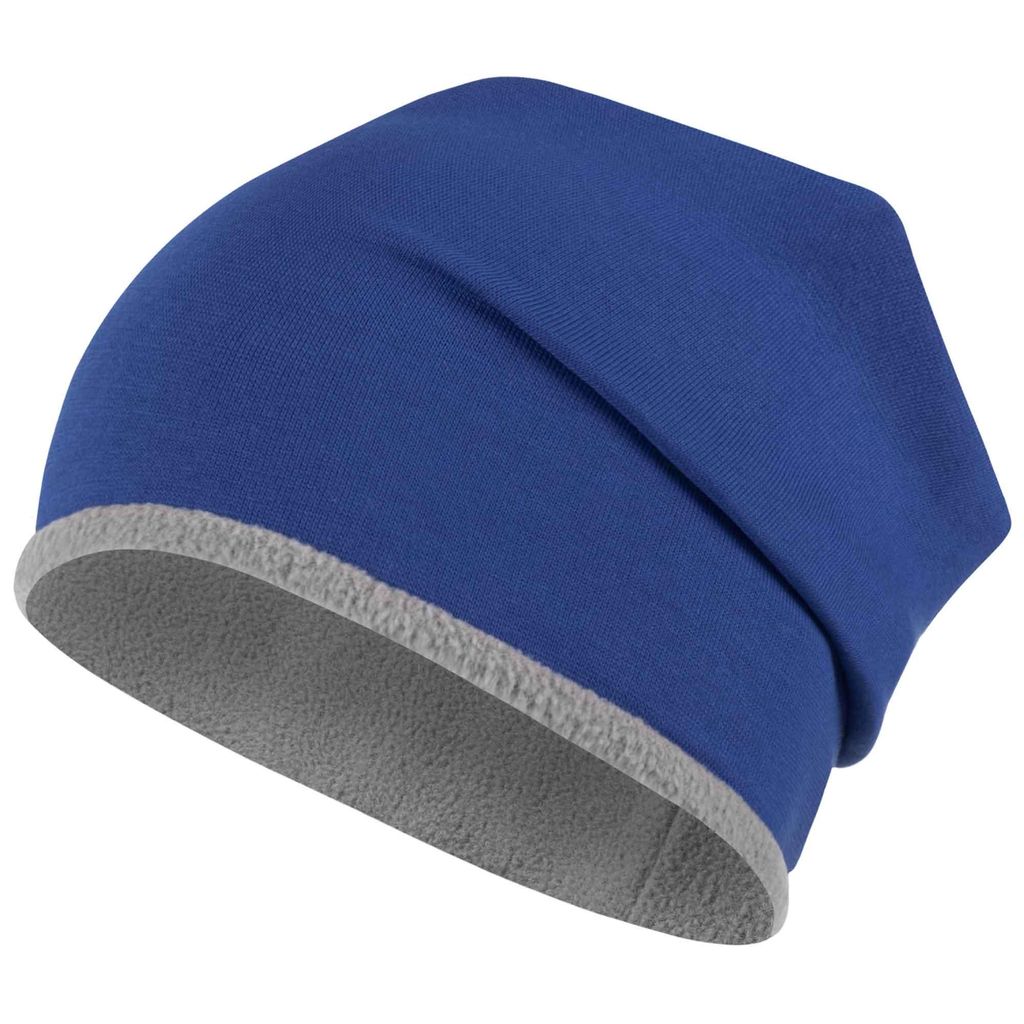 Wintermütze Junge Kindermütze Beanie Fleece gefüttert, Größe 50-52, Royalblau