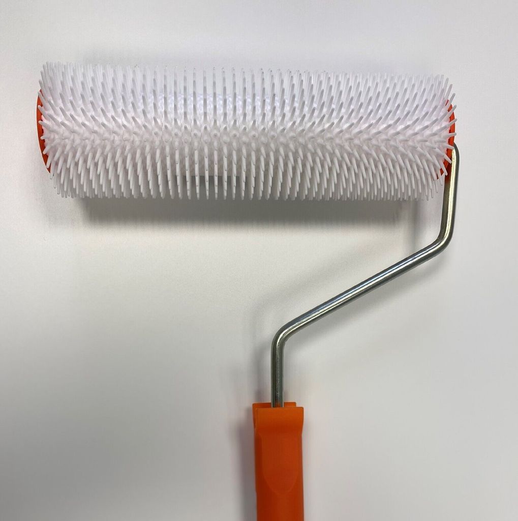 Stachelwalze Igelwalze 25cm Entlüftungsrolle Bodenbeläge Stachel 14mm mit Bügel