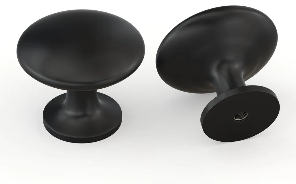 Boutons de Meubles Noirs pour Cuisine et Salle de Bain - Lot de 10