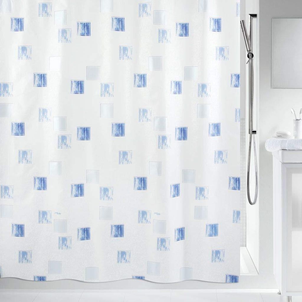 Spirella Milano Textil-Duschvorhang 180 x 180 cm, Blau Produktbild 