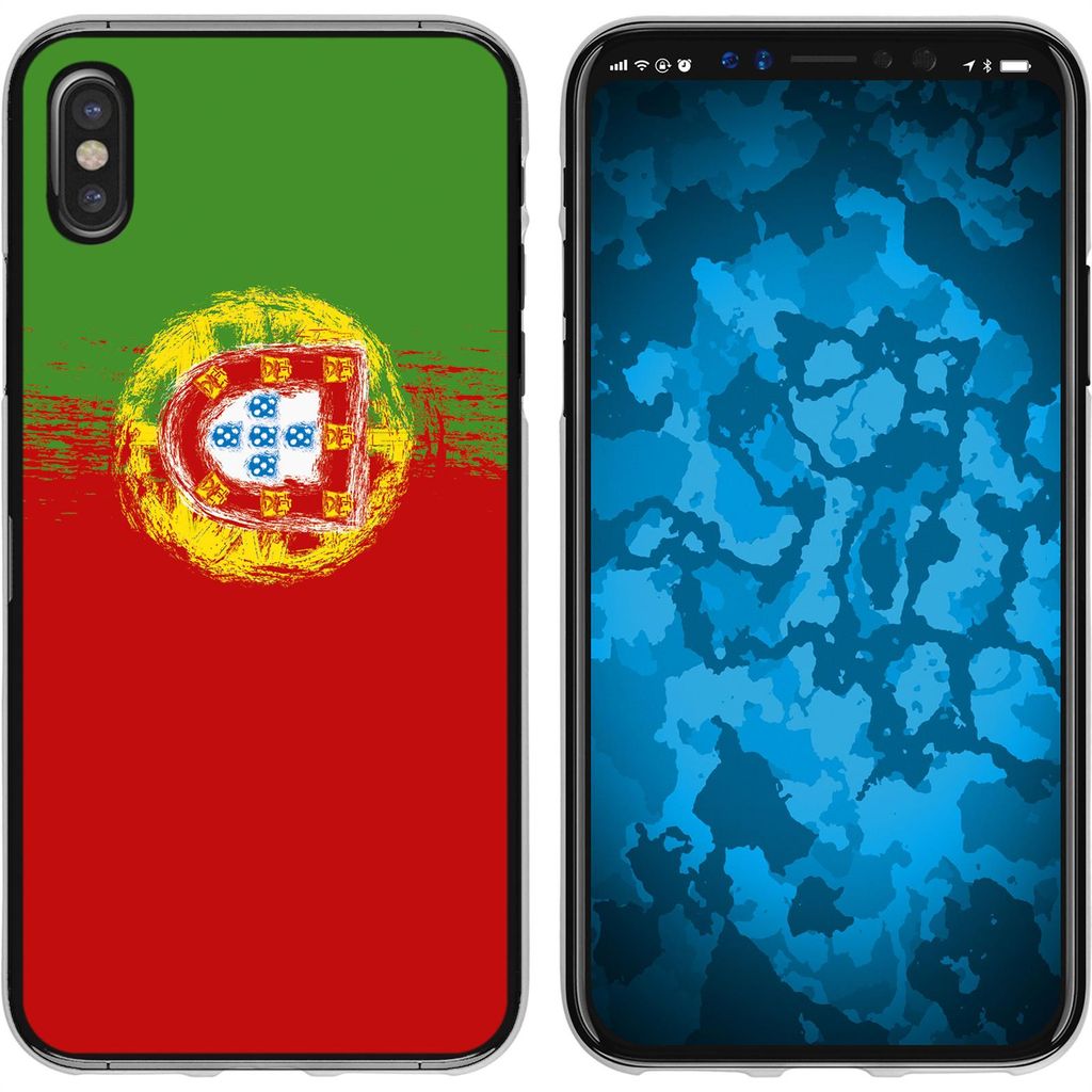 PhoneNatic Case kompatibel mit Apple iPhone X / XS Silikon-Hülle WM Portugal M8