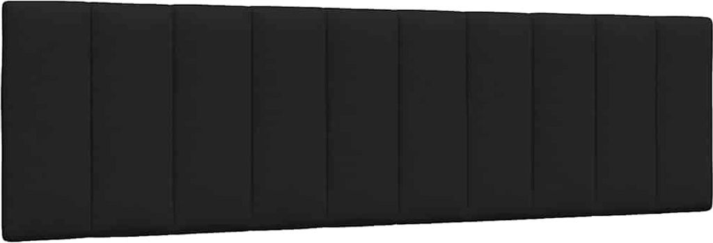 Kopfteil-Kissen "Hanko" Schwarz 180 cm Stoff
