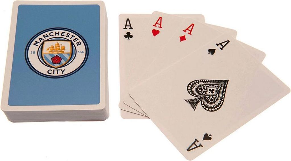 Manchester City FC - Spielkarten, Wappen TA9546 (Einheitsgröße) (Blau/Weiß)