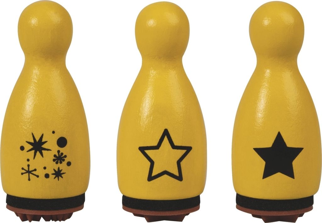 Mini Stempel 1,2cm VE=6x3 Stück Stern