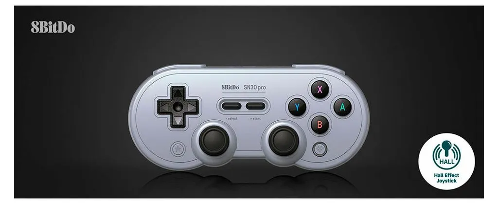 Manette 8Bitdo SN30 Pro Hall Effect sans Drift pour Nintendo Switch et PC