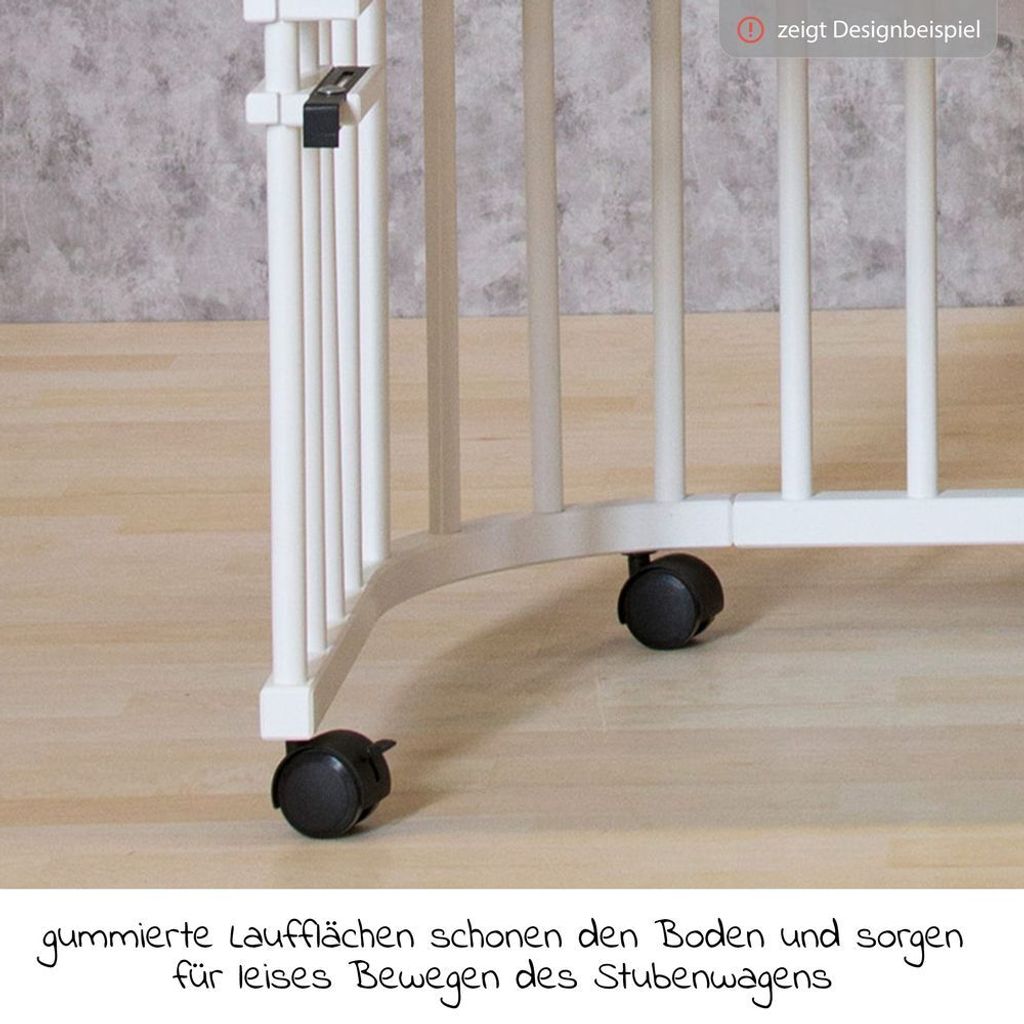 babybay Rollensatz Parkett für alle Modelle, weiß Produktbild 6