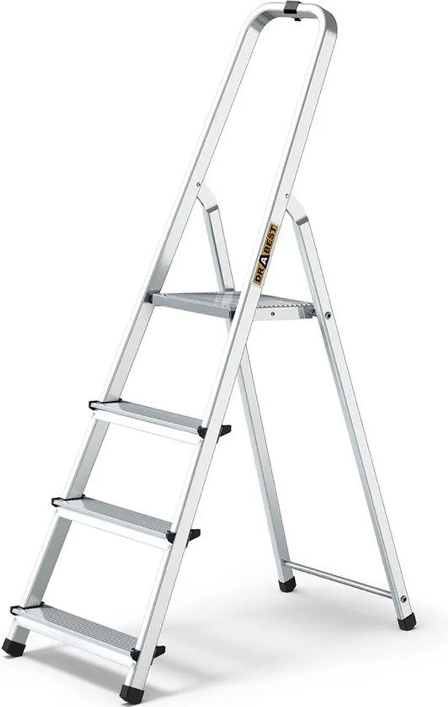 Échelle en aluminium 4 marches 125 kg - Escabeau stable pour la maison