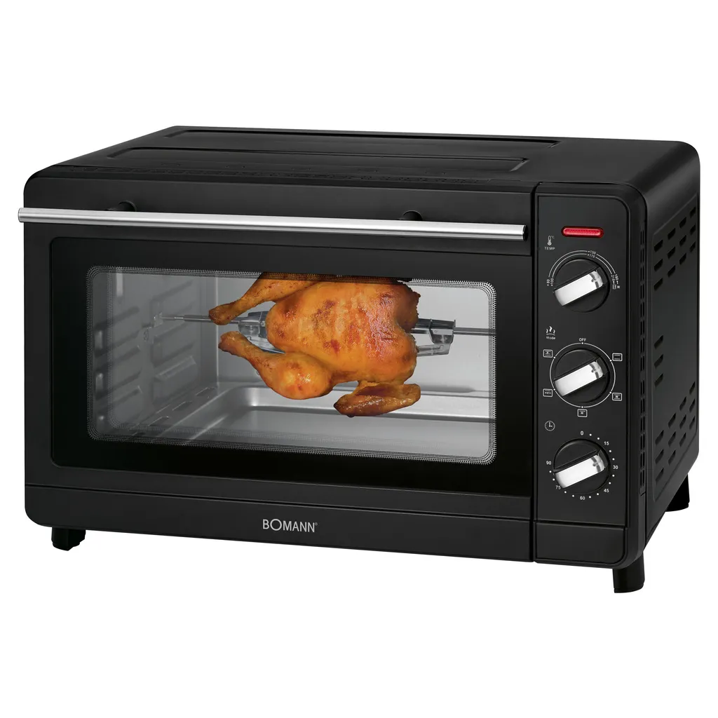 Mini Four 30 Litres Bomann MBG 6023 CB Noir avec Fonction Rôtissoire