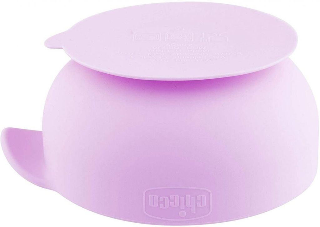 CHICCO | Silikon-Teller Verdreifachen- Rosa - Mit Saugnapf Produktbild 