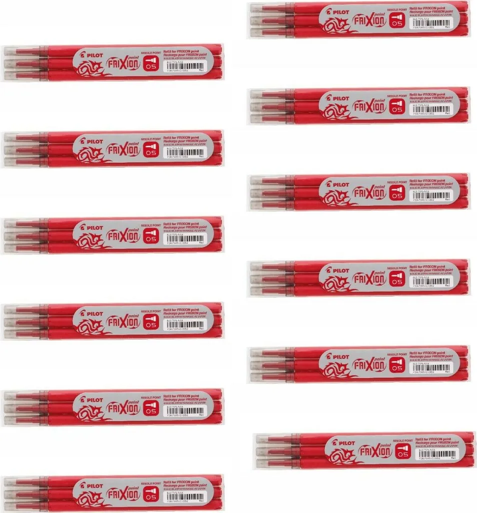 Lot de 36 mines de rechange Pilot FriXion Point 0,5 mm - Encre rouge fine