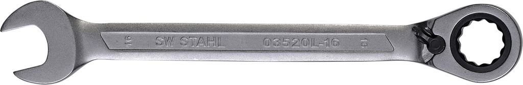 SW-Stahl 03520L-16 Gabelringratschenschlüssel, 16 mm, umschaltbar