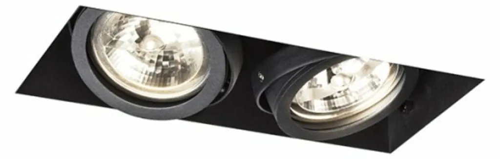 Éclairage Plafond Puissant 2 Spots Noirs G53 Electra II contre l'Ombre