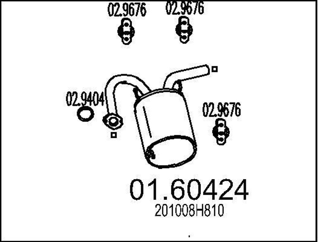 MTS 01.60424 Endschalldämpfer für NISSAN X-TRAIL (T30) Auspuff